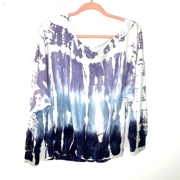 Young Fabulous & Broke Tie Dye Top Womens Size Medium M Rayon Spandex Dolman - Picture 9 of 9